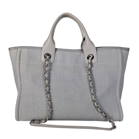 Chanel Small NM Deauville Canvas Tote Gris / Gray - Picture 2 of 14